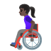 woman in manual wheelchair, dark skin tone